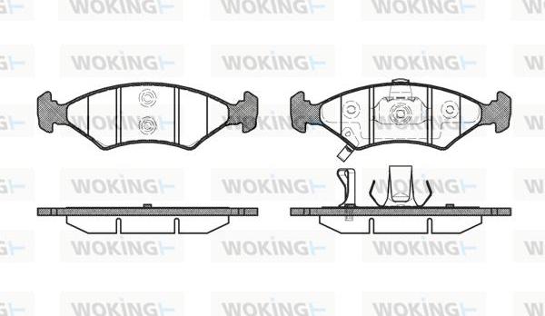 Woking P4023.22 - Bremžu uzliku kompl., Disku bremzes adetalas.lv