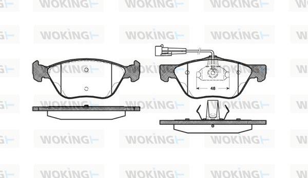 Woking P4893.02 - Bremžu uzliku kompl., Disku bremzes adetalas.lv