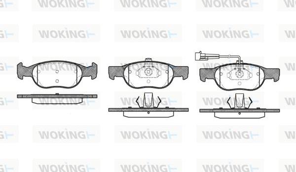 Woking P4883.11 - Bremžu uzliku kompl., Disku bremzes adetalas.lv