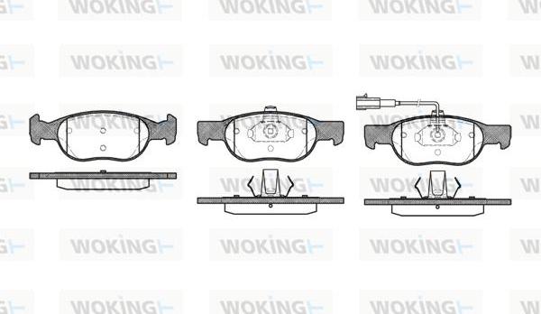 Woking P4883.31 - Bremžu uzliku kompl., Disku bremzes adetalas.lv