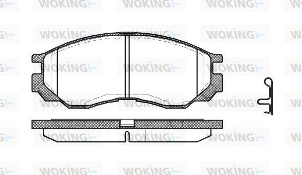 Woking P4833.00 - Bremžu uzliku kompl., Disku bremzes adetalas.lv