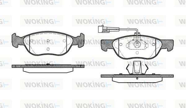 Woking P4873.12 - Bremžu uzliku kompl., Disku bremzes adetalas.lv