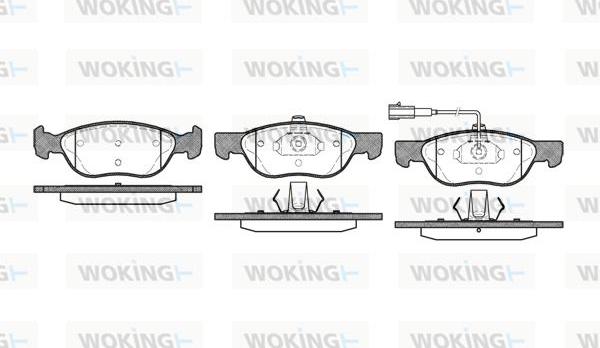 Woking P4873.21 - Bremžu uzliku kompl., Disku bremzes adetalas.lv