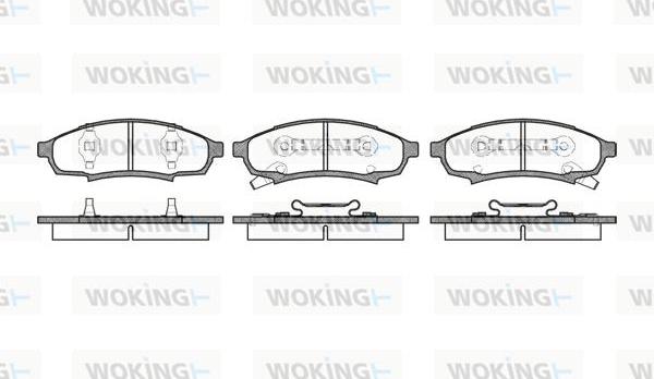 Woking P4313.02 - Bremžu uzliku kompl., Disku bremzes adetalas.lv