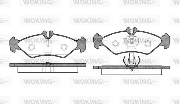 Woking P4793.00 - Bremžu uzliku kompl., Disku bremzes adetalas.lv