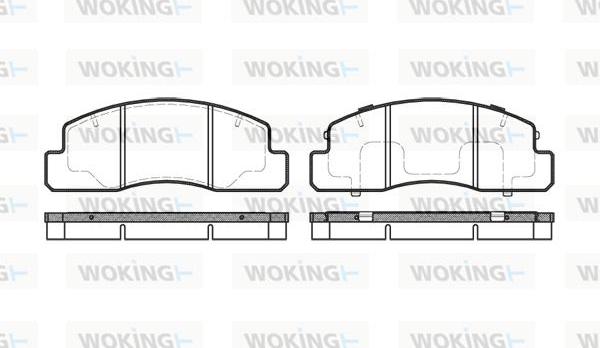 Woking P5953.00 - Bremžu uzliku kompl., Disku bremzes adetalas.lv