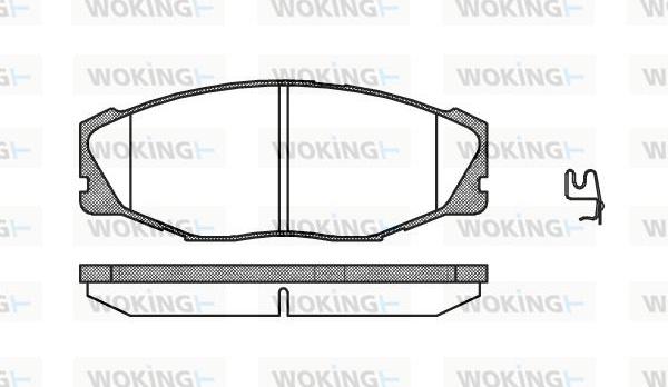 Woking P5433.04 - Bremžu uzliku kompl., Disku bremzes adetalas.lv