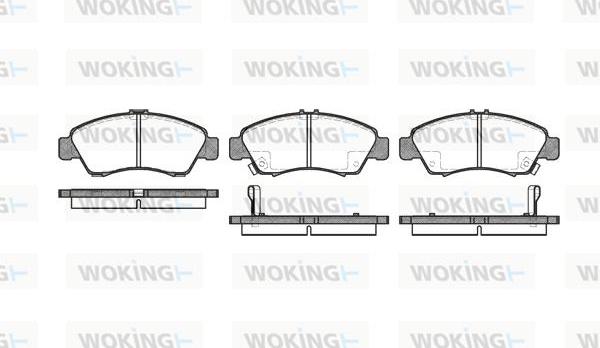 Woking P5193.02 - Bremžu uzliku kompl., Disku bremzes adetalas.lv