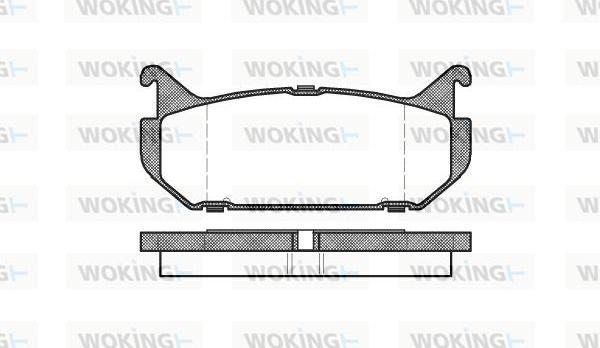 Woking P5163.00 - Bremžu uzliku kompl., Disku bremzes adetalas.lv