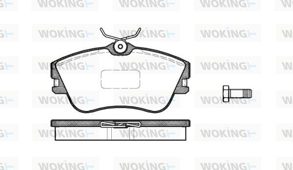 Woking P5803.00 - Bremžu uzliku kompl., Disku bremzes adetalas.lv