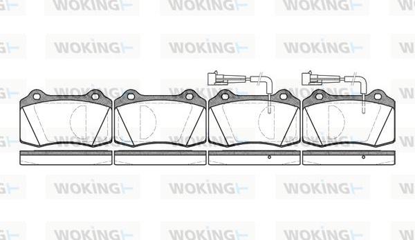 Woking P5343.02 - Bremžu uzliku kompl., Disku bremzes adetalas.lv