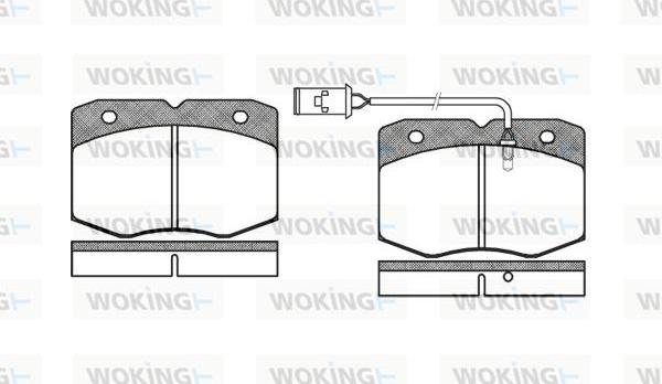 Woking P5353.02 - Bremžu uzliku kompl., Disku bremzes adetalas.lv