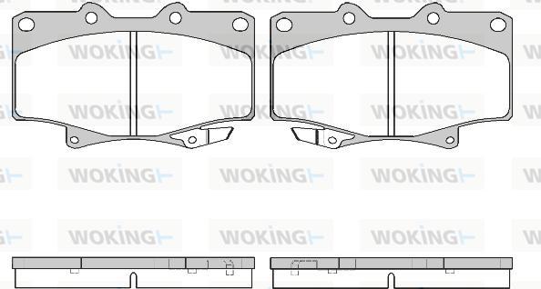 Woking P5293.04 - Bremžu uzliku kompl., Disku bremzes adetalas.lv