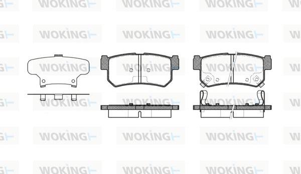 Woking P6463.62 - Bremžu uzliku kompl., Disku bremzes adetalas.lv