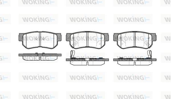 Woking P6463.02 - Bremžu uzliku kompl., Disku bremzes adetalas.lv