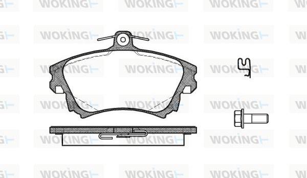 Woking P6083.02 - Bremžu uzliku kompl., Disku bremzes adetalas.lv