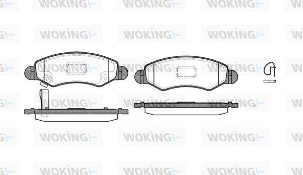 Woking P6023.21 - Bremžu uzliku kompl., Disku bremzes adetalas.lv