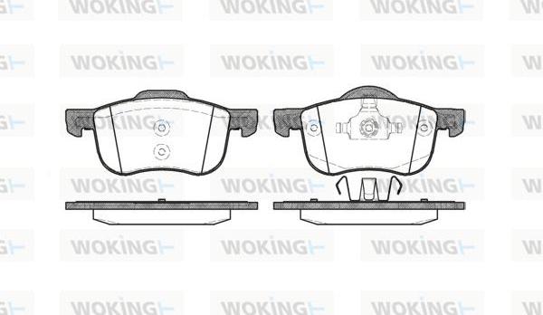 Woking P6133.00 - Bremžu uzliku kompl., Disku bremzes adetalas.lv