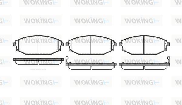 Woking P6343.02 - Bremžu uzliku kompl., Disku bremzes adetalas.lv