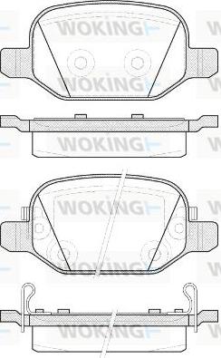 Woking P6273.52 - Bremžu uzliku kompl., Disku bremzes adetalas.lv