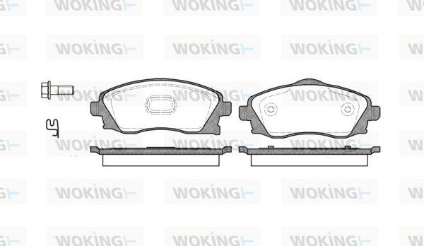 Woking P6743.02 - Bremžu uzliku kompl., Disku bremzes adetalas.lv