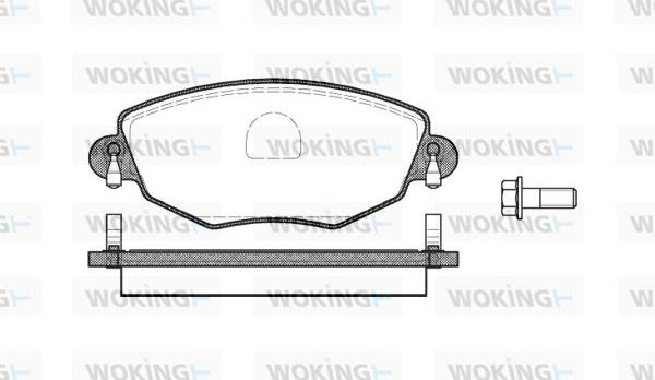 Woking P6763.00 - Bremžu uzliku kompl., Disku bremzes adetalas.lv