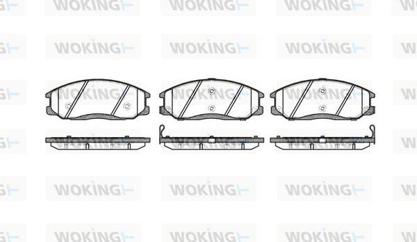 Woking P6713.02 - Bremžu uzliku kompl., Disku bremzes adetalas.lv