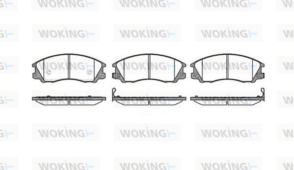 Woking P6713.32 - Bremžu uzliku kompl., Disku bremzes adetalas.lv