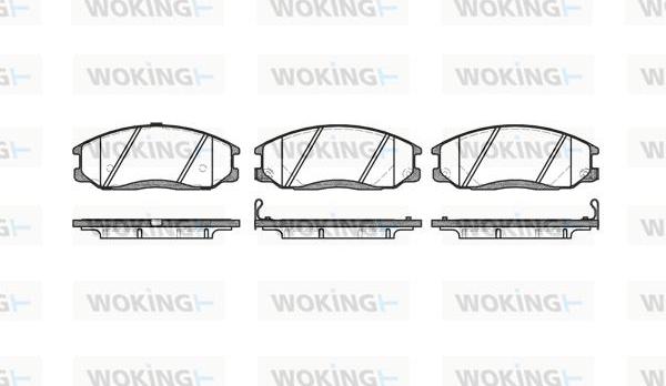 Woking P6713.22 - Bremžu uzliku kompl., Disku bremzes adetalas.lv