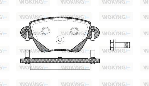 Woking P6773.00 - Bremžu uzliku kompl., Disku bremzes adetalas.lv