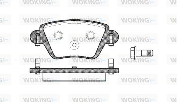 Woking P6773.10 - Bremžu uzliku kompl., Disku bremzes adetalas.lv