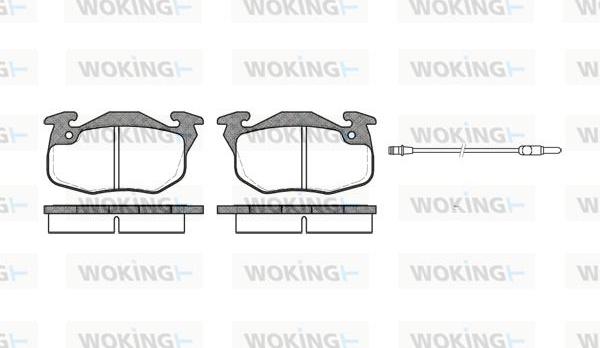 Woking P0923.12 - Bremžu uzliku kompl., Disku bremzes adetalas.lv