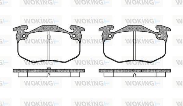 Woking P0443.50 - Bremžu uzliku kompl., Disku bremzes adetalas.lv