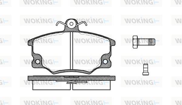 Woking P0463.14 - Bremžu uzliku kompl., Disku bremzes adetalas.lv