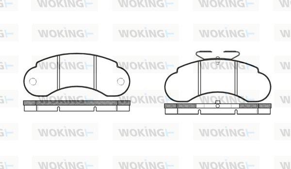 Woking P0423.10 - Bremžu uzliku kompl., Disku bremzes adetalas.lv