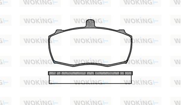 Woking P0593.00 - Bremžu uzliku kompl., Disku bremzes adetalas.lv