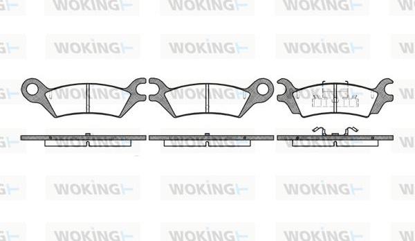 Woking P0583.10 - Bremžu uzliku kompl., Disku bremzes adetalas.lv