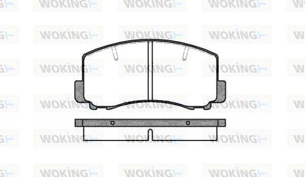 Woking P0653.00 - Bremžu uzliku kompl., Disku bremzes adetalas.lv