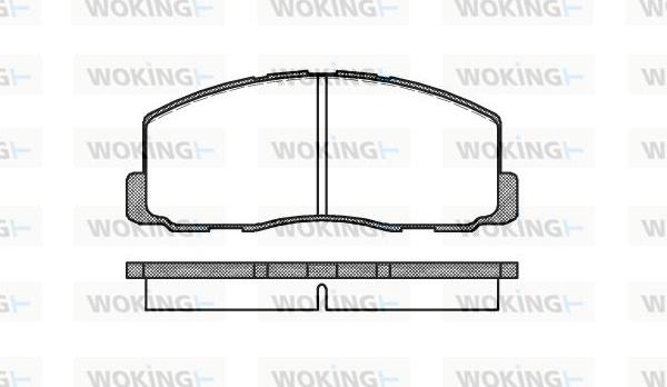 Woking P0883.00 - Bremžu uzliku kompl., Disku bremzes adetalas.lv