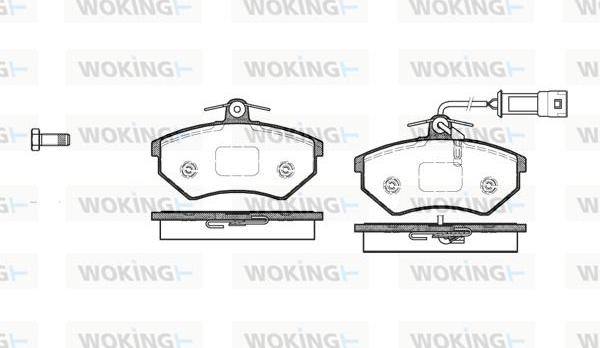 Woking P0343.42 - Bremžu uzliku kompl., Disku bremzes adetalas.lv