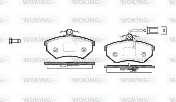 Woking P0343.52 - Bremžu uzliku kompl., Disku bremzes adetalas.lv