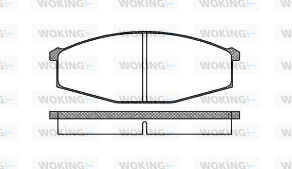 Woking P0293.00 - Bremžu uzliku kompl., Disku bremzes adetalas.lv