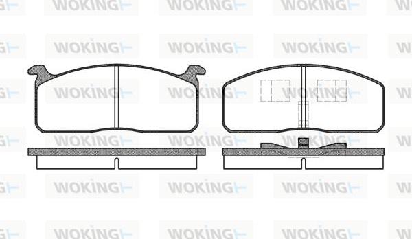 Woking P0203.00 - Bremžu uzliku kompl., Disku bremzes adetalas.lv