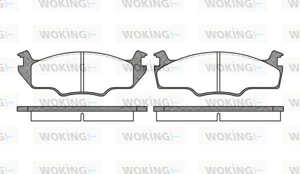 Woking P0213.00 - Bremžu uzliku kompl., Disku bremzes adetalas.lv