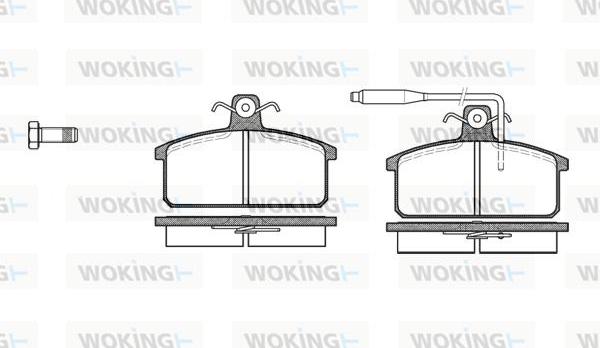 Woking P0283.02 - Bremžu uzliku kompl., Disku bremzes adetalas.lv