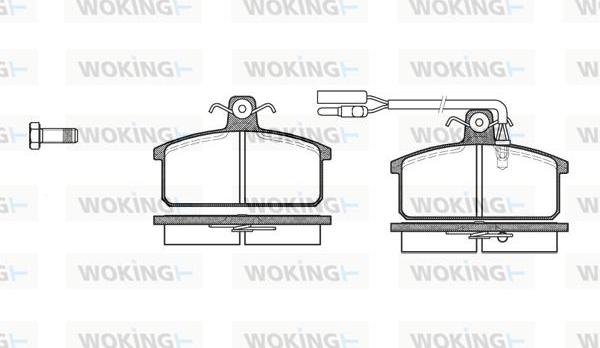 Woking P0283.12 - Bremžu uzliku kompl., Disku bremzes adetalas.lv