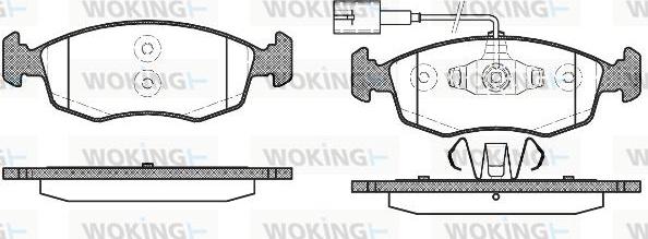 Woking P0723.52 - Bremžu uzliku kompl., Disku bremzes adetalas.lv