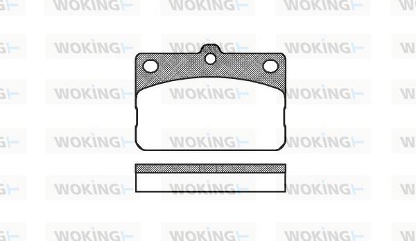 Woking P1923.00 - Bremžu uzliku kompl., Disku bremzes adetalas.lv