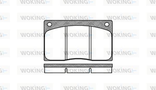 Woking P1443.00 - Bremžu uzliku kompl., Disku bremzes adetalas.lv