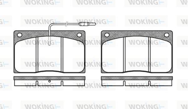 Woking P1443.02 - Bremžu uzliku kompl., Disku bremzes adetalas.lv